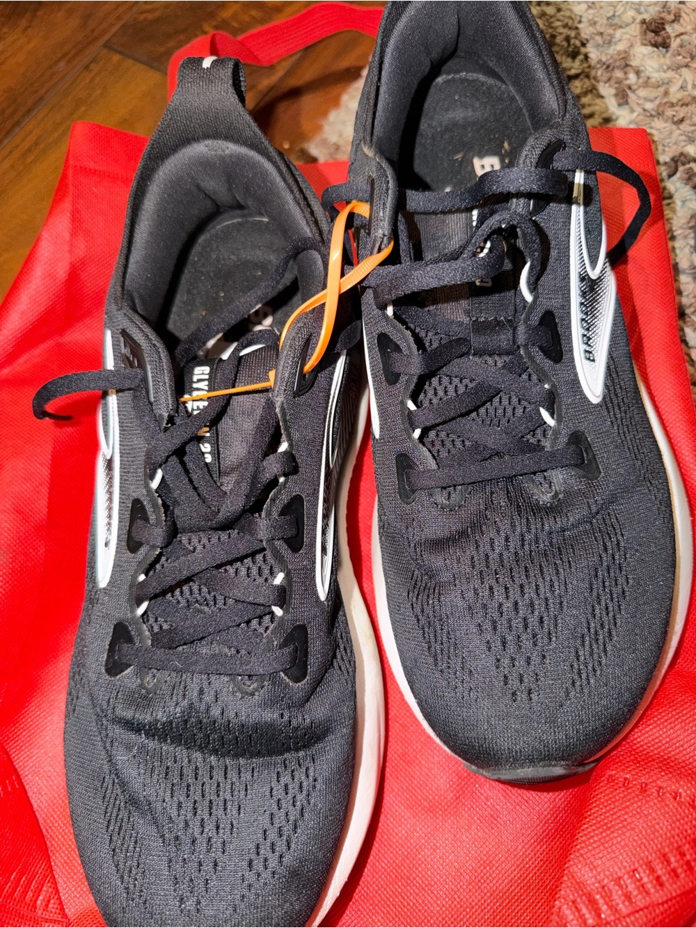 Brooks Black and White Men's Athletic Running Shoes